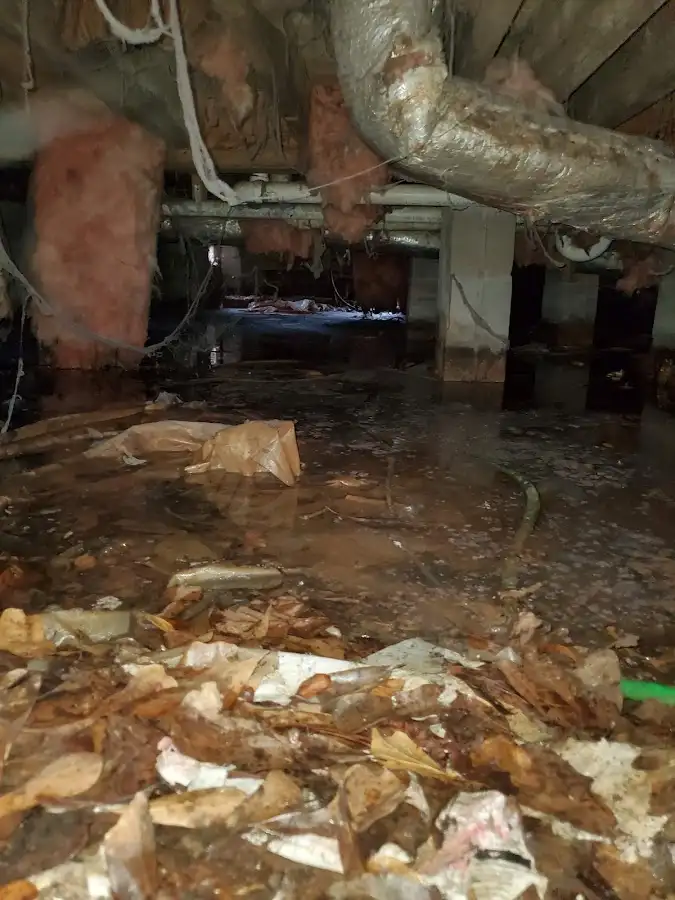 Crawl space flood assessment for Commercial Water Damage Restoration in Parsippany-Troy Hills